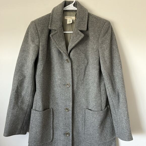 J. Crew Grey Wool Cashmere Blend Coat Size: XS Petite - Picture 2 of 5